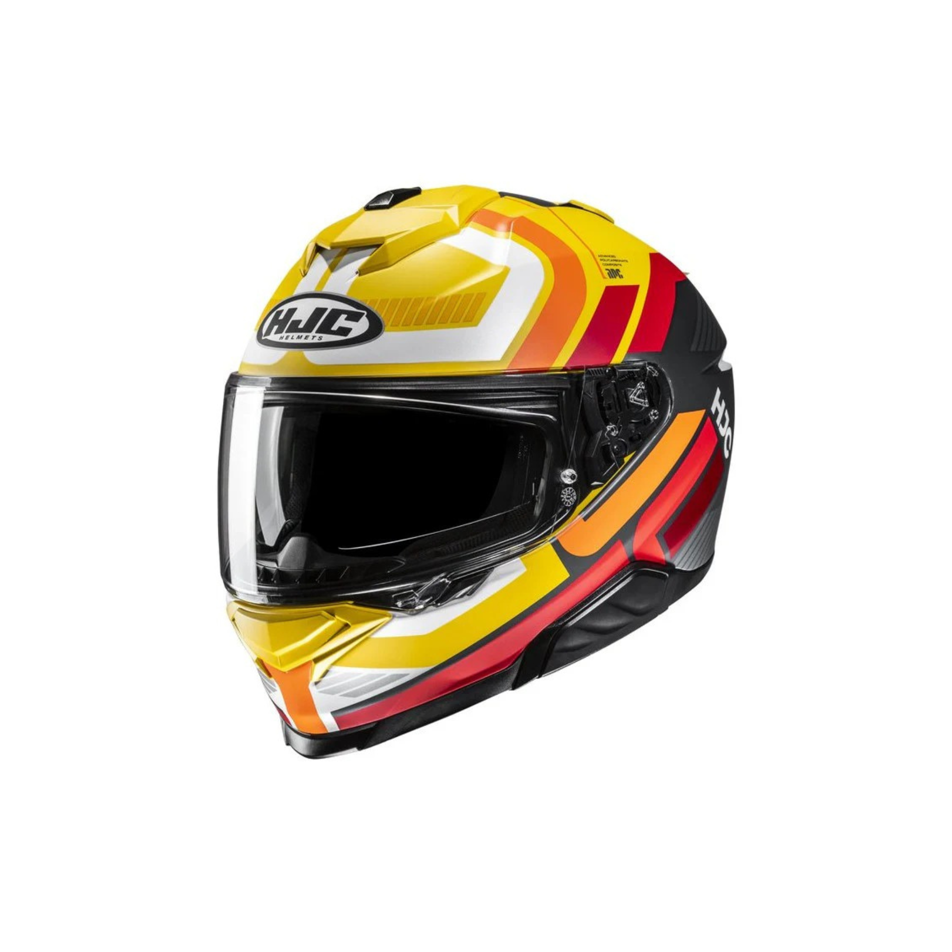 HJC Hjälm i71 Viz Gul/Grå/Röd MC3SF