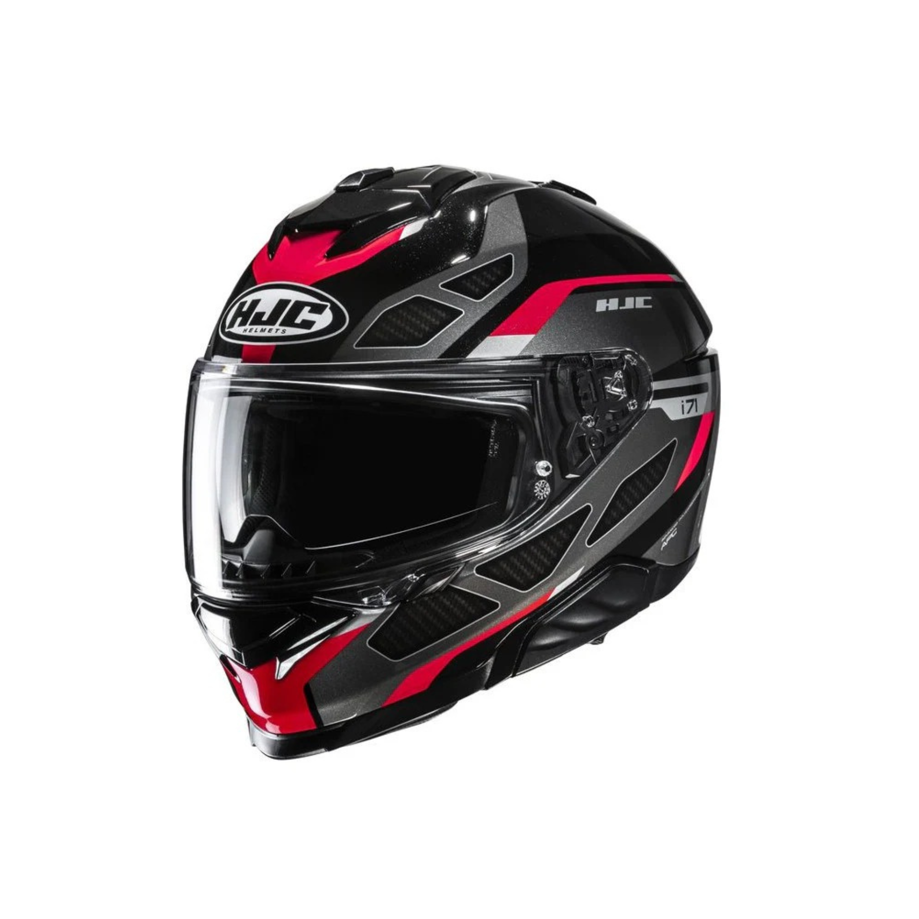 HJC Helmet i71 Zest Svart/Röd MC1SF