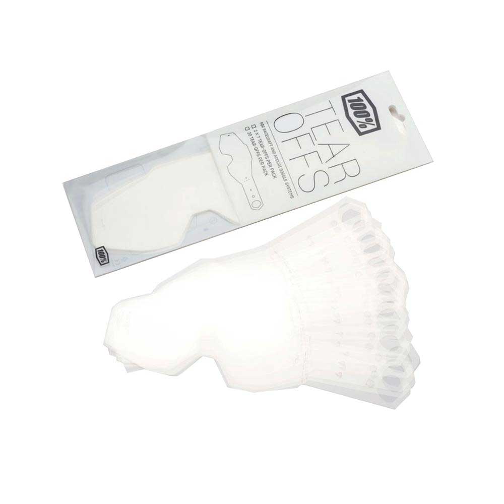 100% Standard Tear-Offs 20 Pack Clear