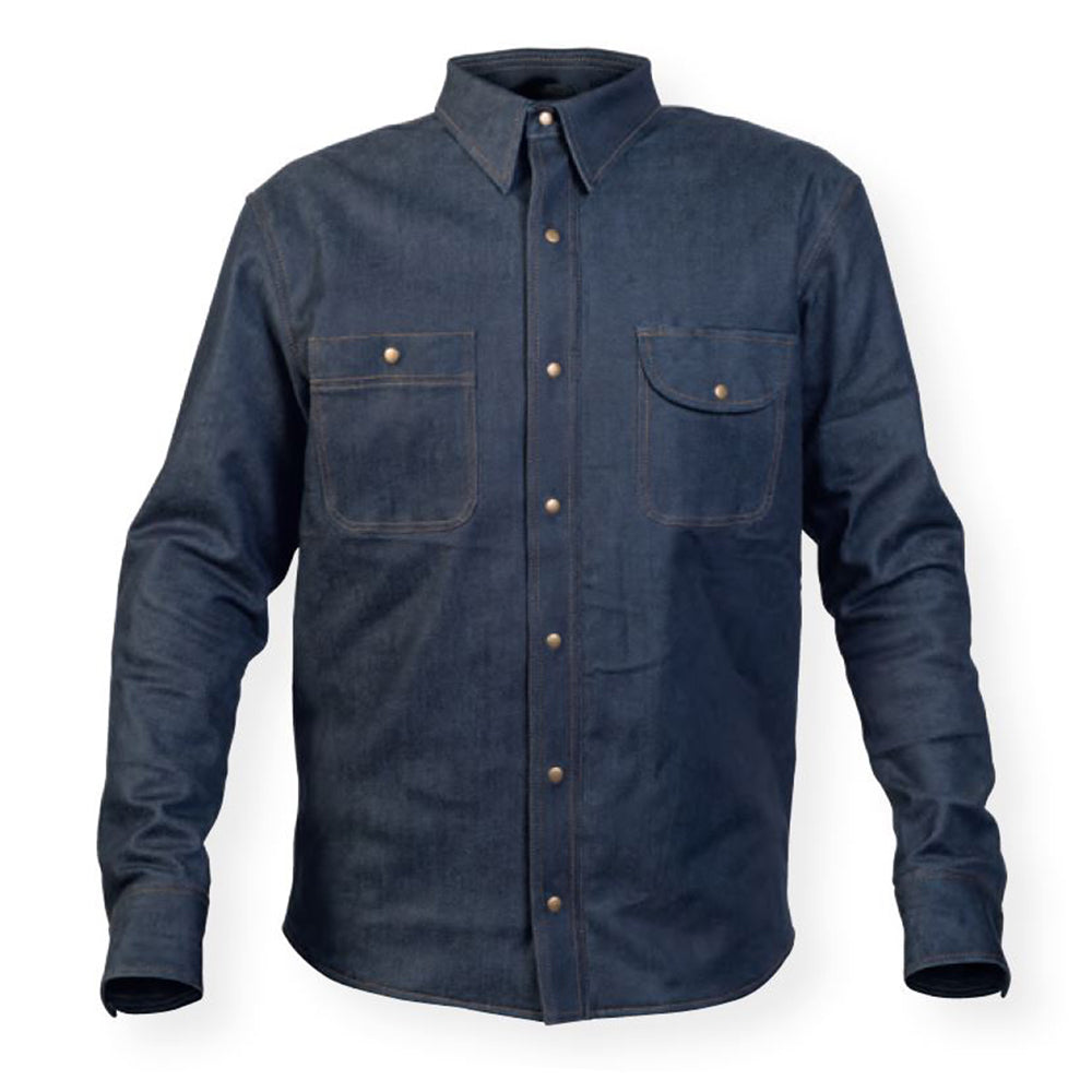 Twice Dusty Mc Jeansskjorta Blå Herr