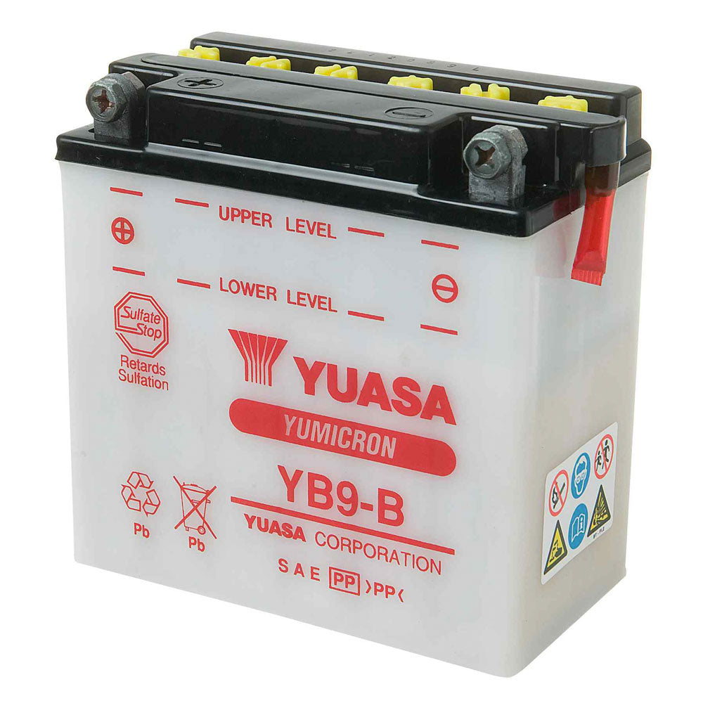 YUASA batteri YB9-B (CP) Inkl syra