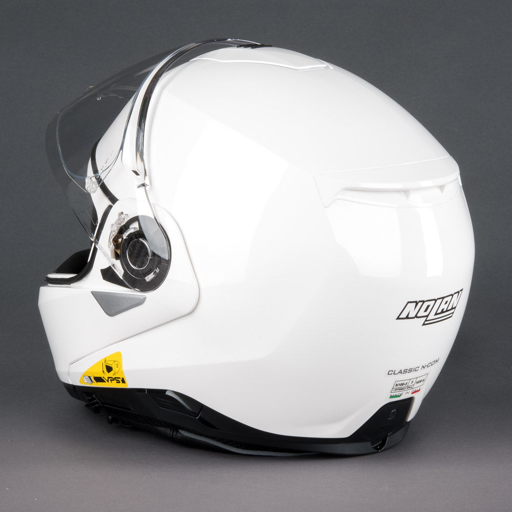 NOLAN N100-5 CLASSIC N-COM Öppningsbar Mc Hjälm Vit