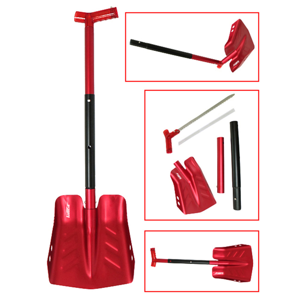 Snow X Spade med Såg Röd Aluminium