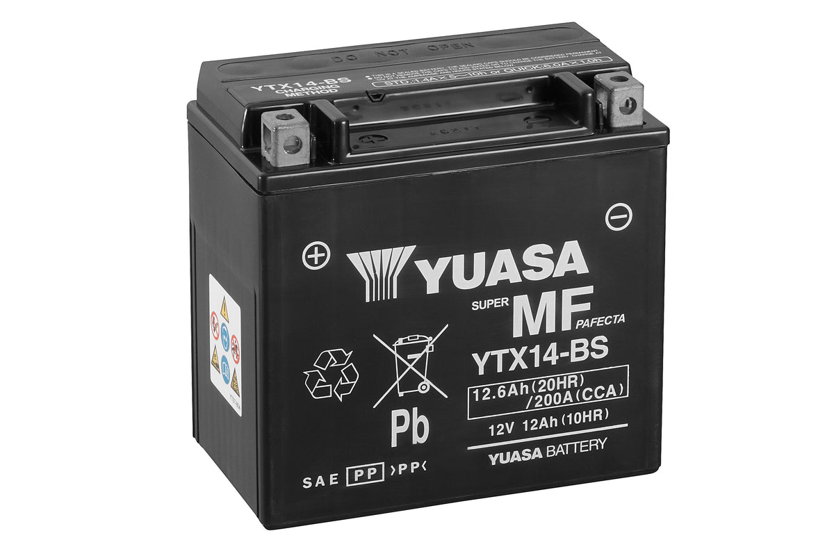 Yuasa Batteri YTX14(WC) fylld med syra