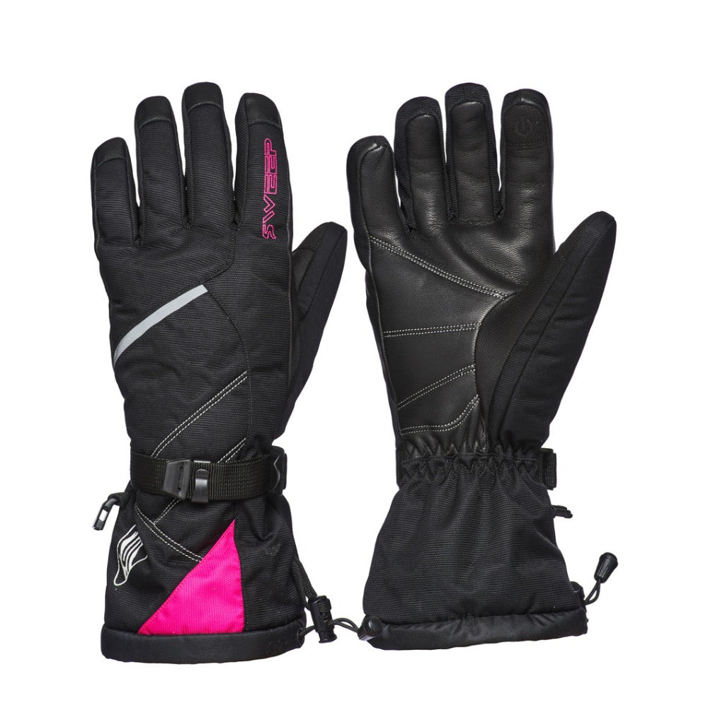 Sweep Snow Queen 2 Dam Skoterhandske Svart/Rosa