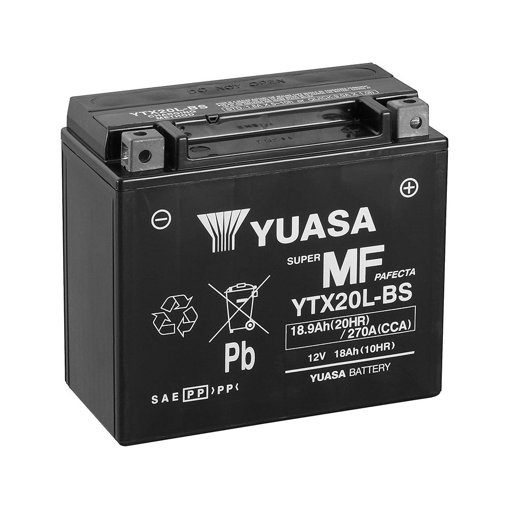 YUASA batteri YTX20L-BS (CP) Inkl syra