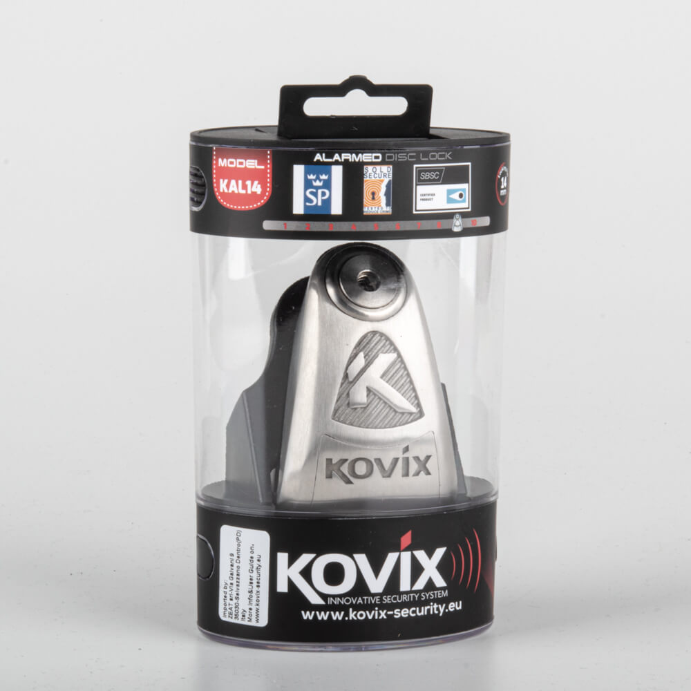 Kovix Skivbromslås med larm 14mm pin