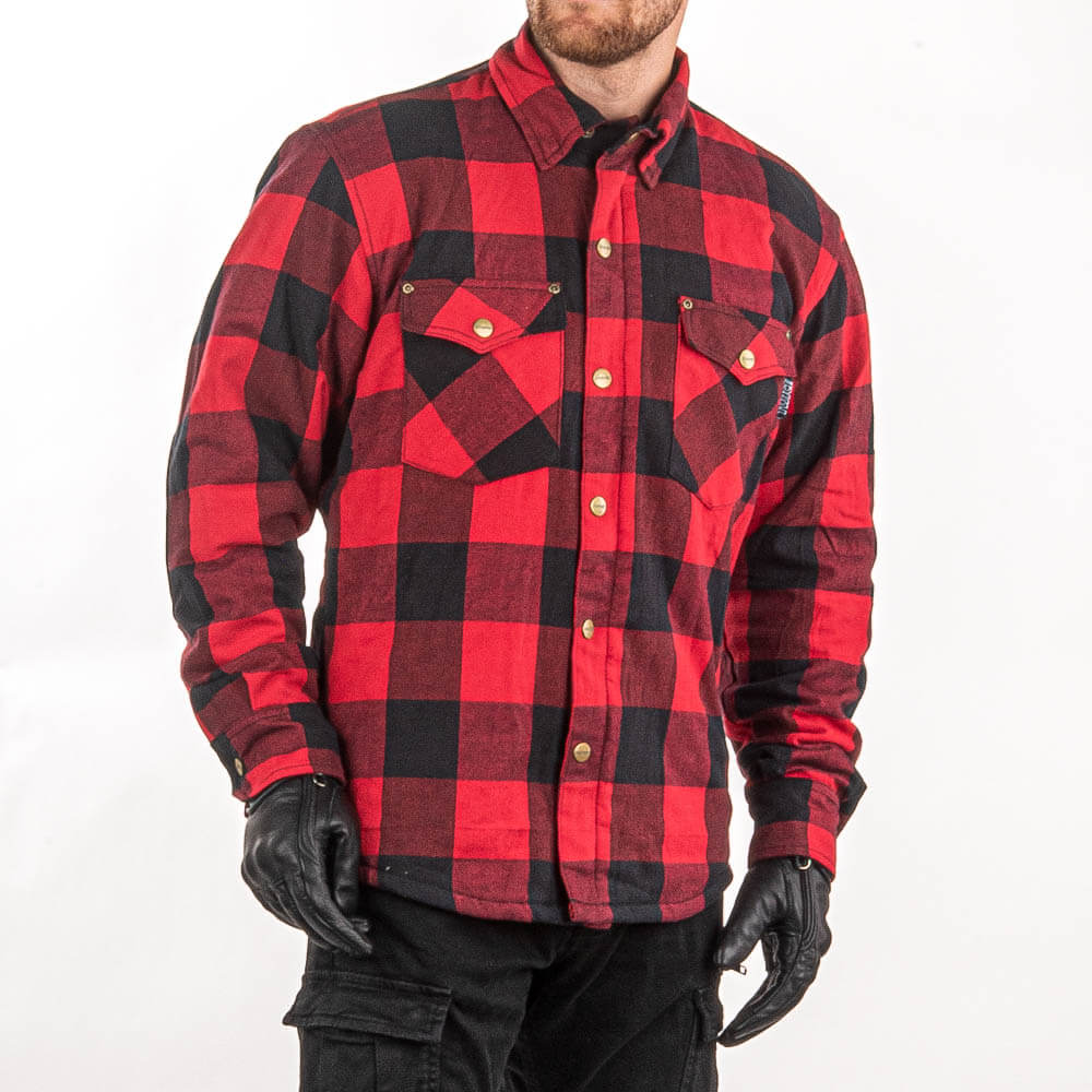 Twice Flanell Skjorta Dusty Herr Röd