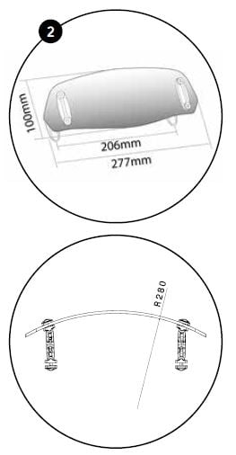 Puig VISOR MULTIADJUSTABLE CLIP-ON 277X100MM. C/CLEAR