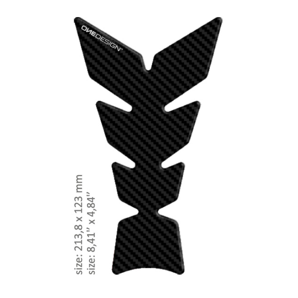 ONEDESIGN UNIVERSAL TANK PAD MATT BLACK CARBON DESIGN