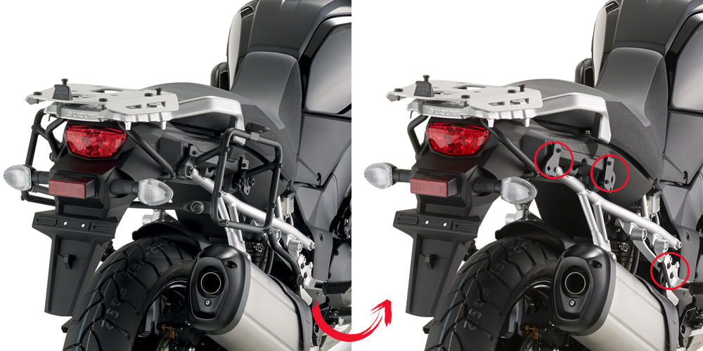 Givi Rapid release tubular sid side-case holder for MONOKEY DL1000 14-16