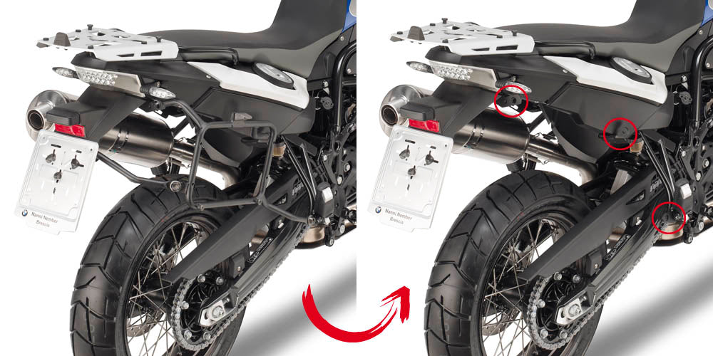 Givi Rapid release tubular side-case holder for MONOKEY®