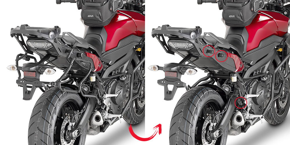 Givi spec. rapid release sidecase holder V35 MT-09 Tracer 15 -
