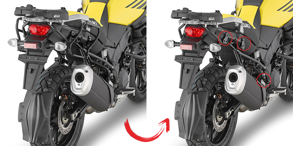 Givi rapid release sidecase holder V35 DL1000 V-Strom (17)