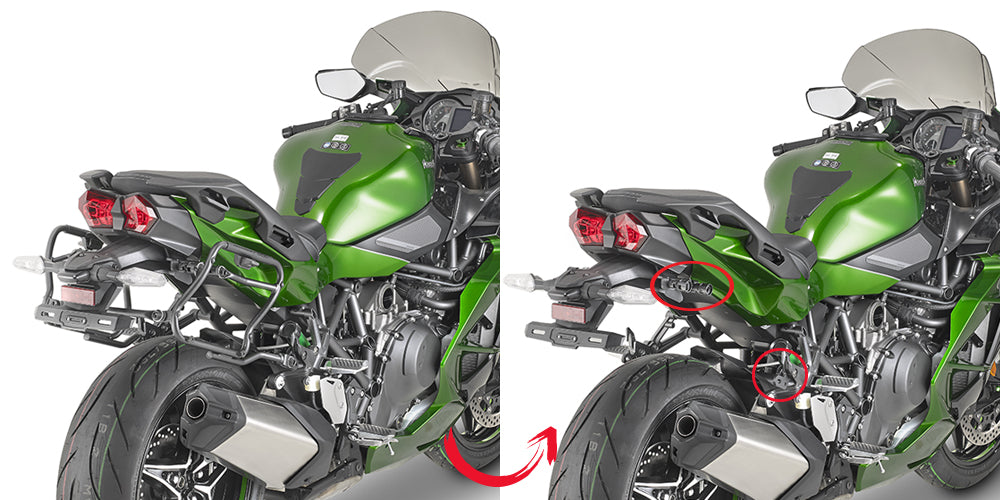 Givi Rapid release side-case holder for MONOKEY® V35/V37 Ninja H2 SX (18-19)
