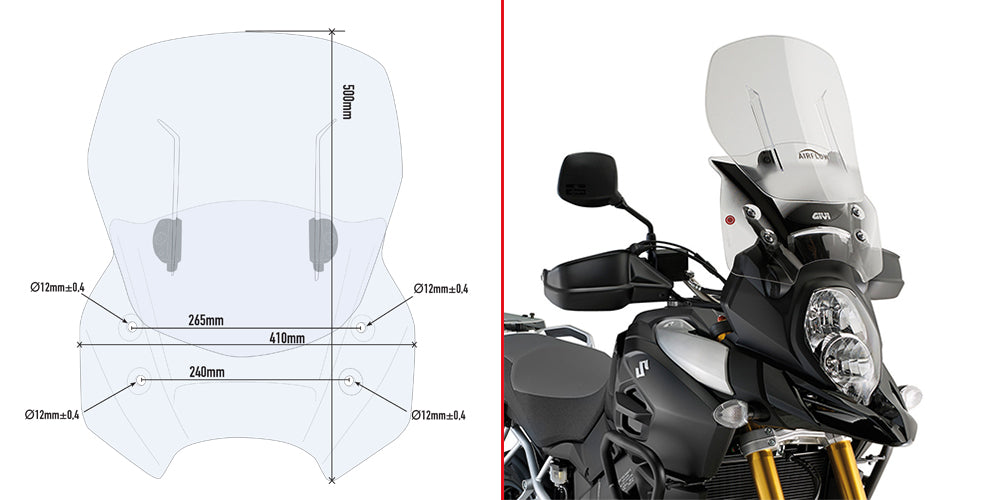 Givi Specific sliding wind-scr , Suzuki DL1000 V-STROM (2014)