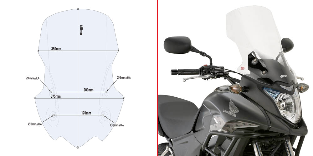 Givi Specific screen transparent 49 x 35 cm