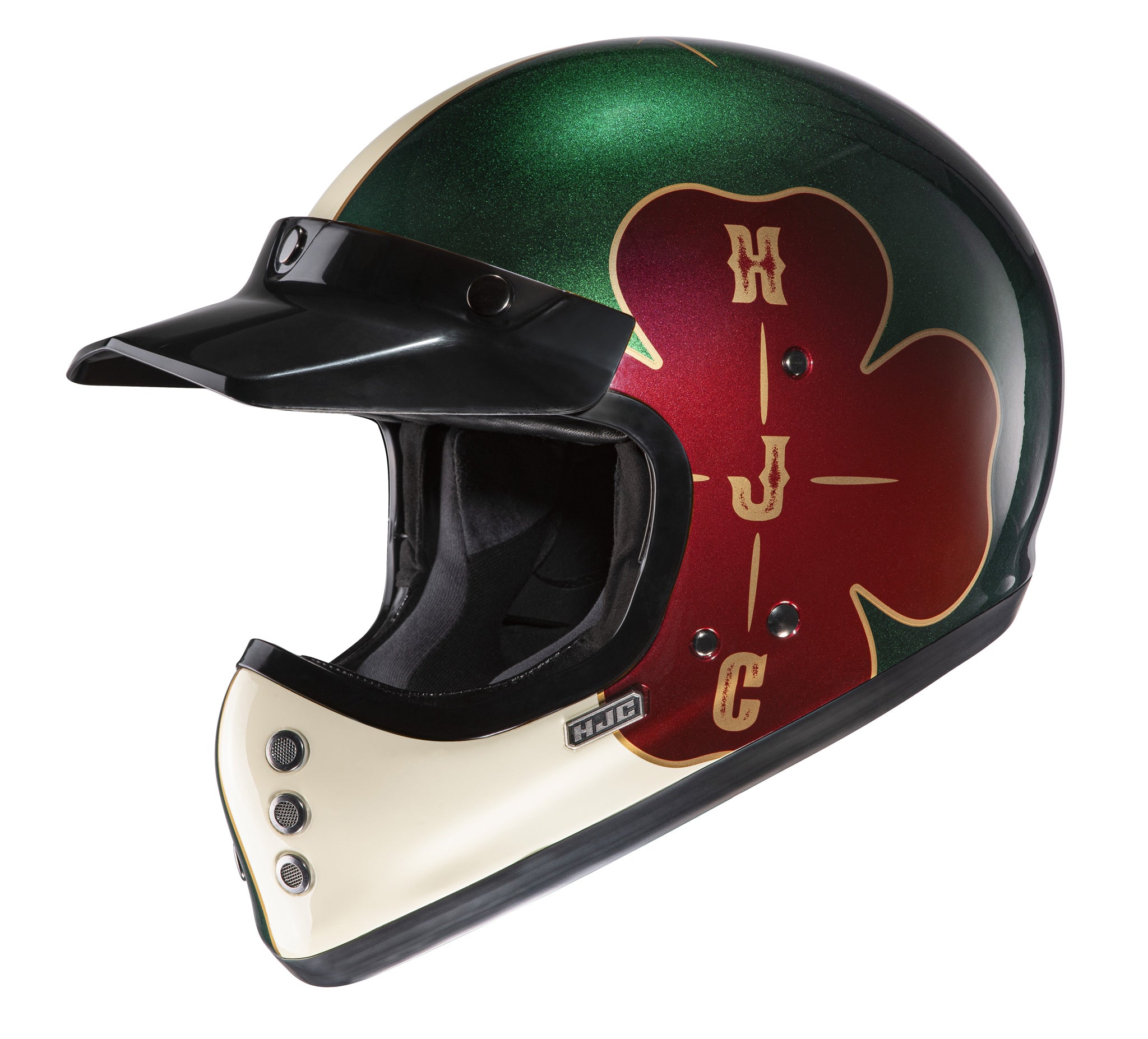 HJC Mc Hjälm V60 Opera Grön/Vit