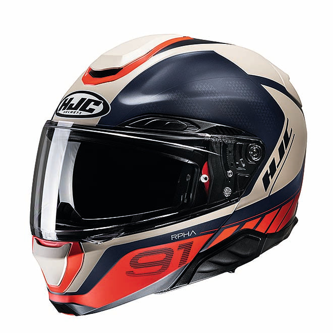 HJC Mc Hjälm RPHA 91 Rafino Vit/Blå/Röd MC1SF