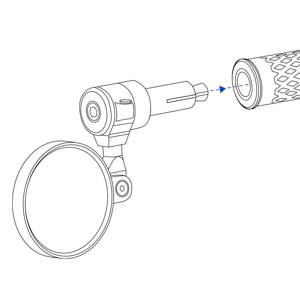 Oxford Café Motorcykel Backspeglar Svart