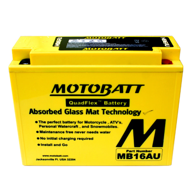 Motobatt MB16AU AGM Mc Batteri - Ersätter Yuasa YB16AL-A2