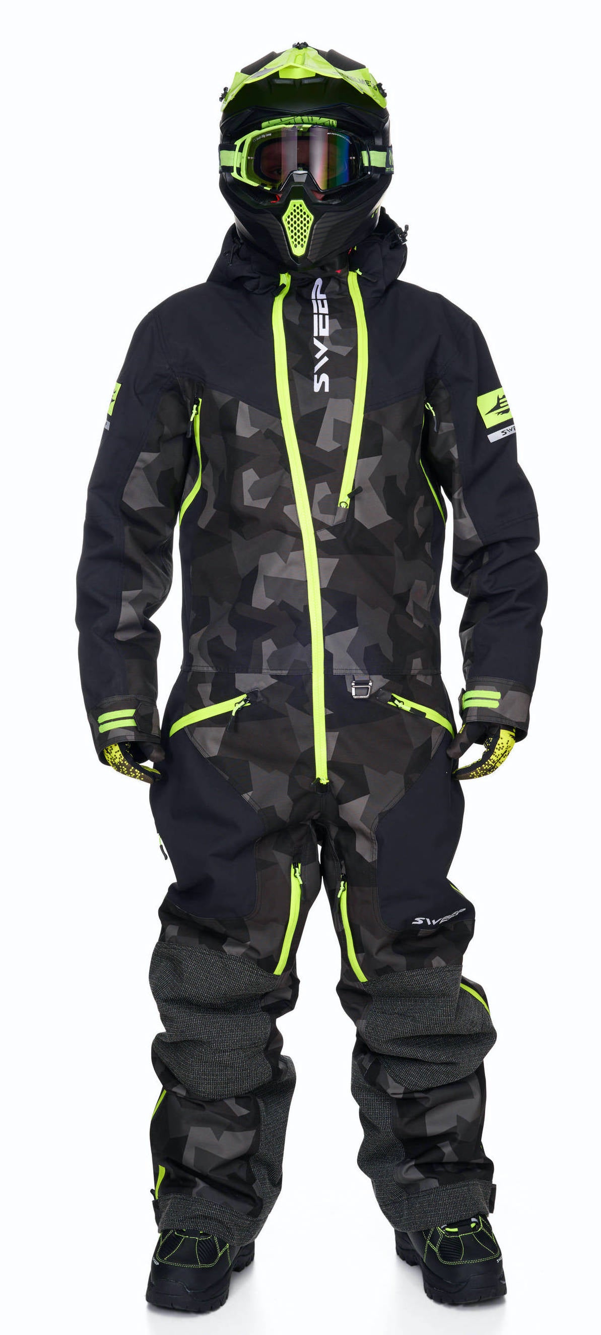 Sweep Peak Insulated Snöskoteroverall Svart/Camo/Gul