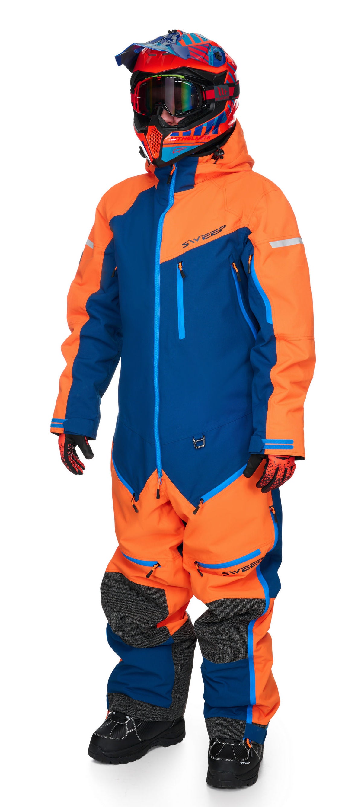 Sweep Tundra Insulated Snöskoteroverall Mörk Blå/Orange