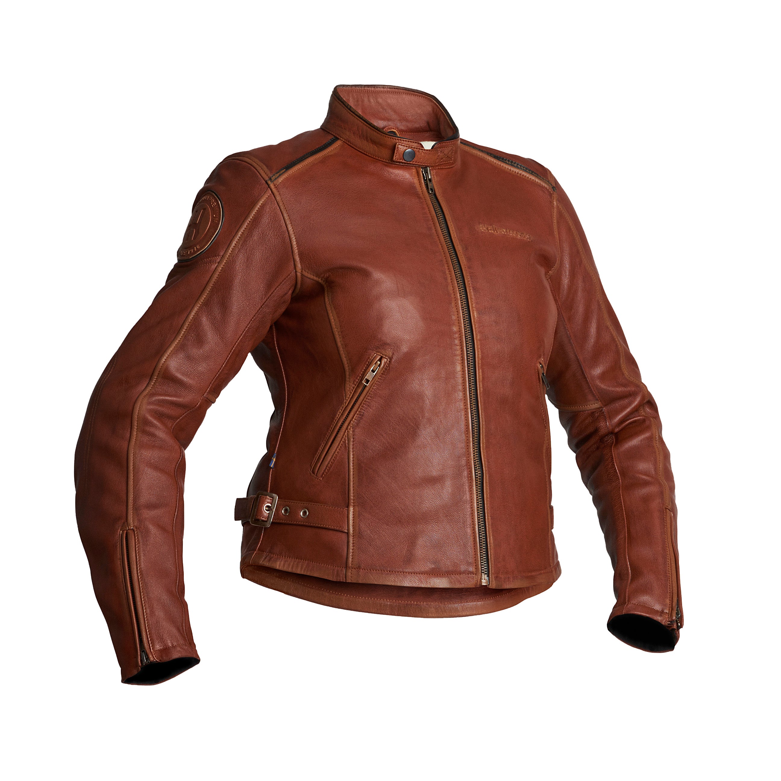 Halvarssons Skinnjacka Nyvall Dam Cognac