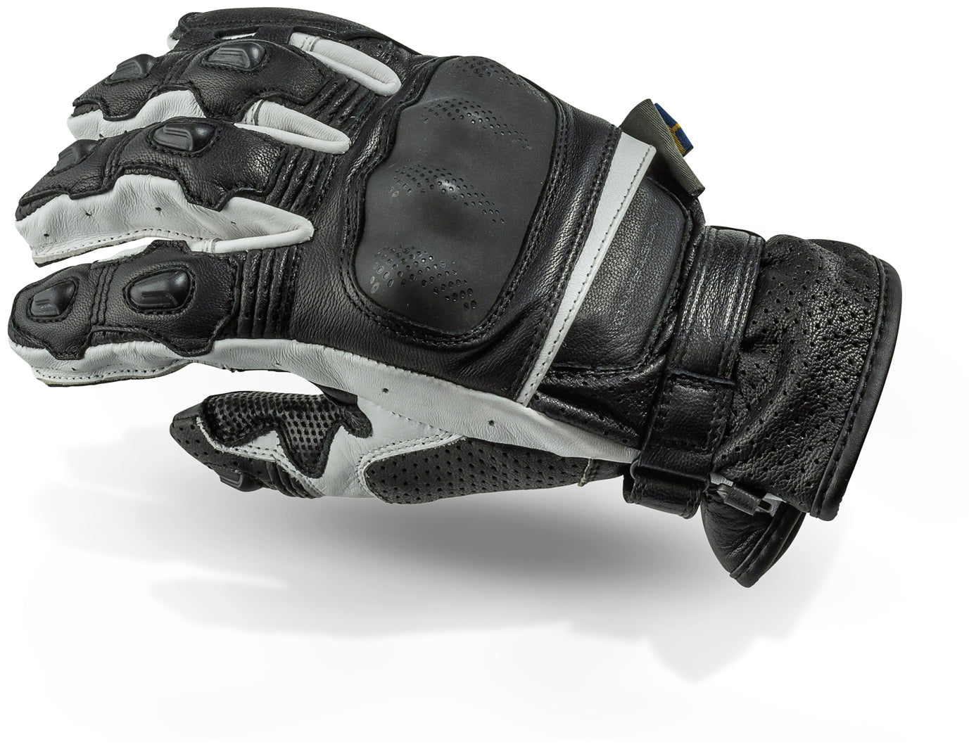 Lindstrands Mc Handske Holen Svart/vit