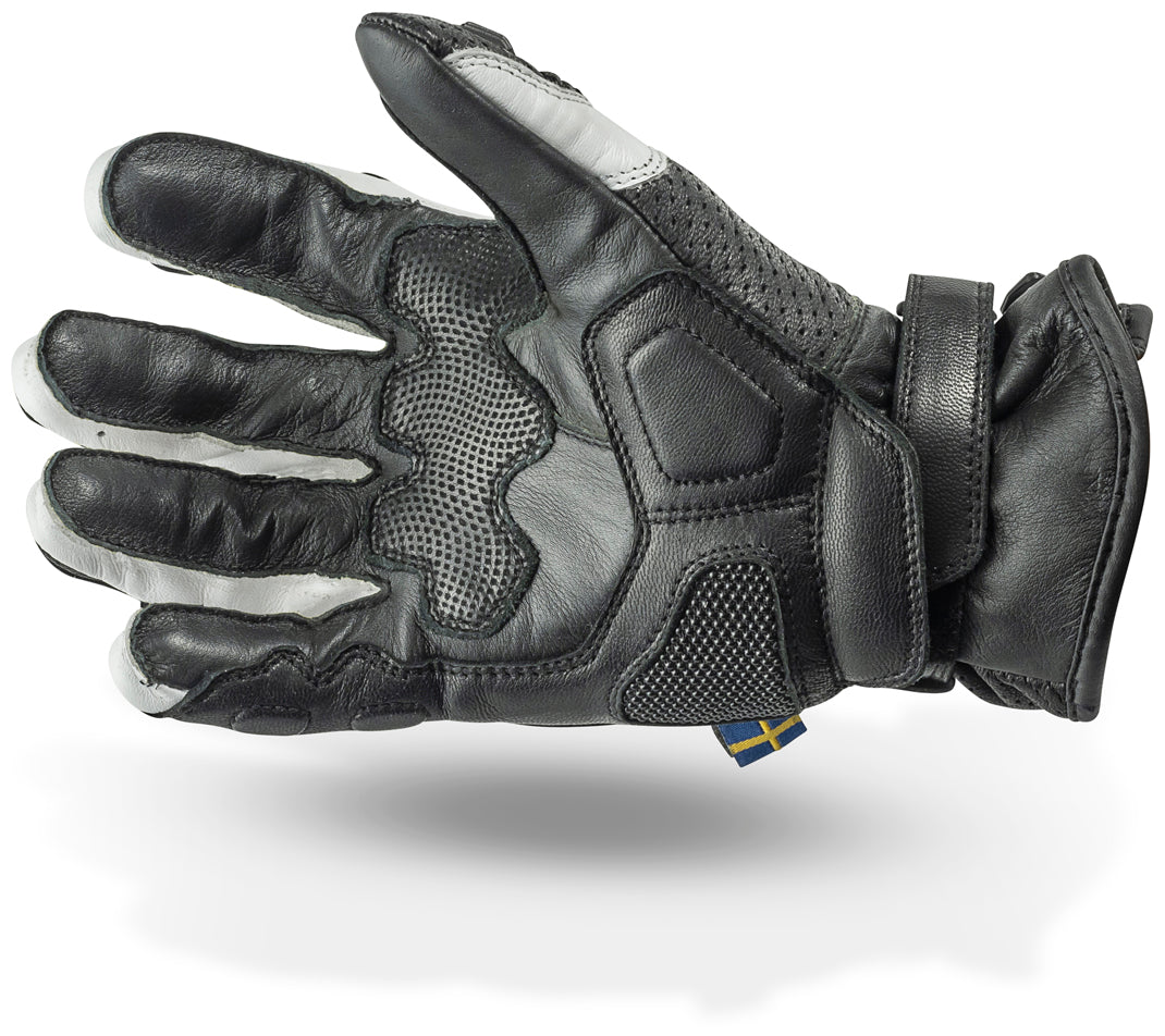 Lindstrands Mc Handske Holen Svart/vit