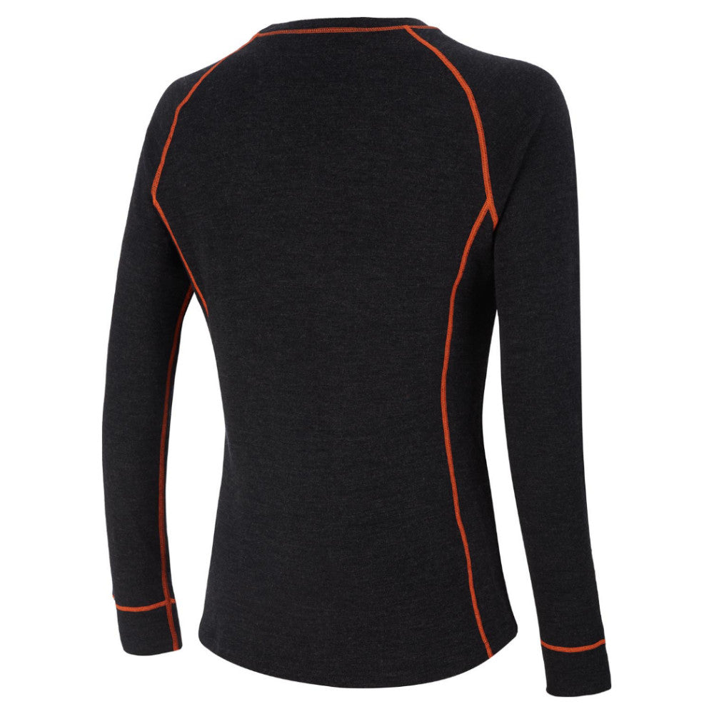 Amoq 100% Merino Underställ Tröja Grå/Orange