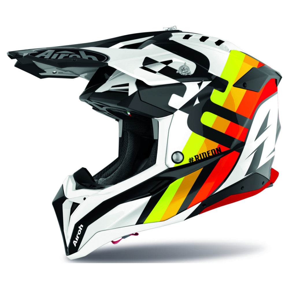 Airoh Hjälm Aviator 3 Rainbow vit