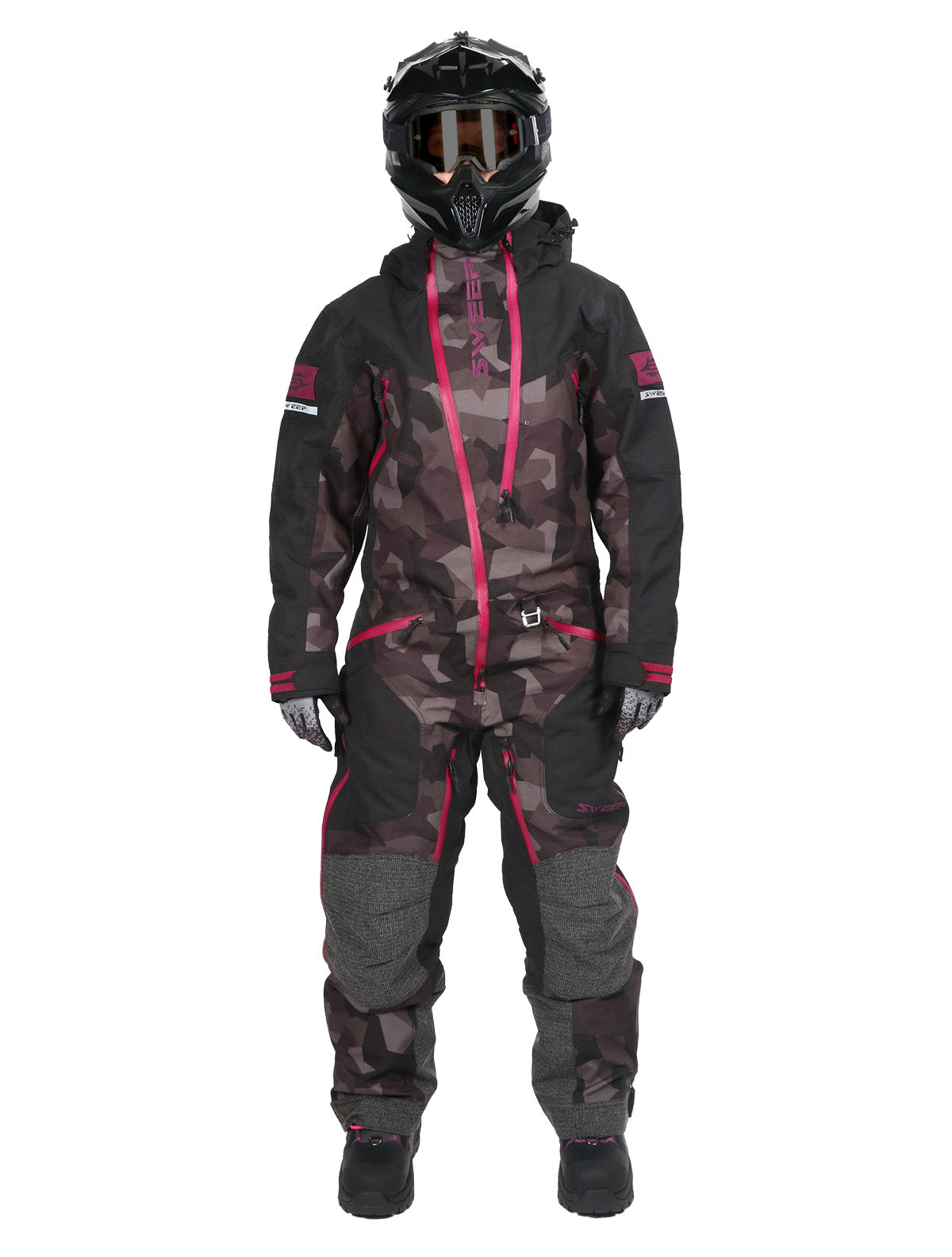 Sweep Peak Insulated Dam Snöskoteroverall Svart/Camo/Purpur