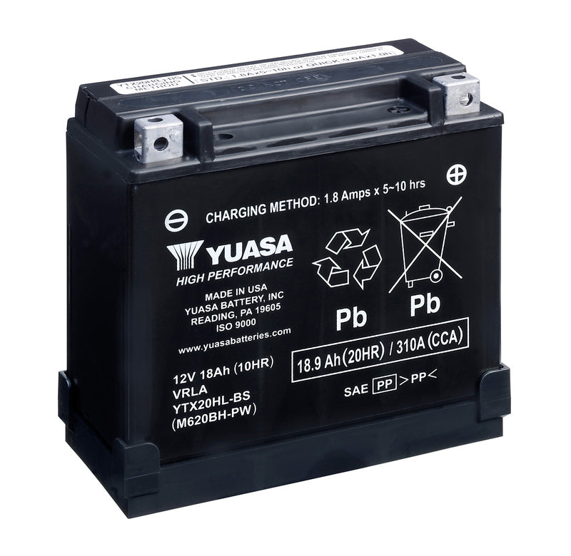 Yuasa Batteri, YTX20HL-BS-PW (cp) med syra