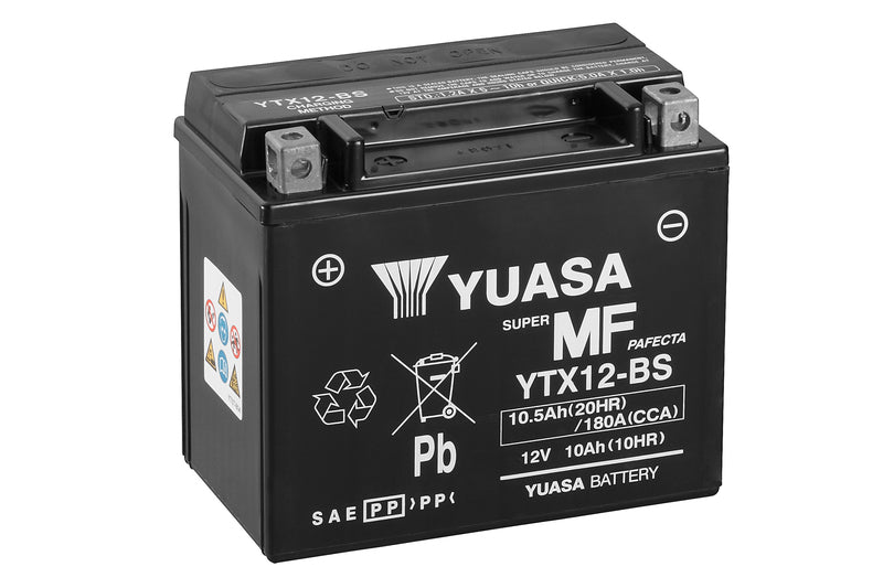 Yuasa Batteri YTX12(WC) fylld med syra