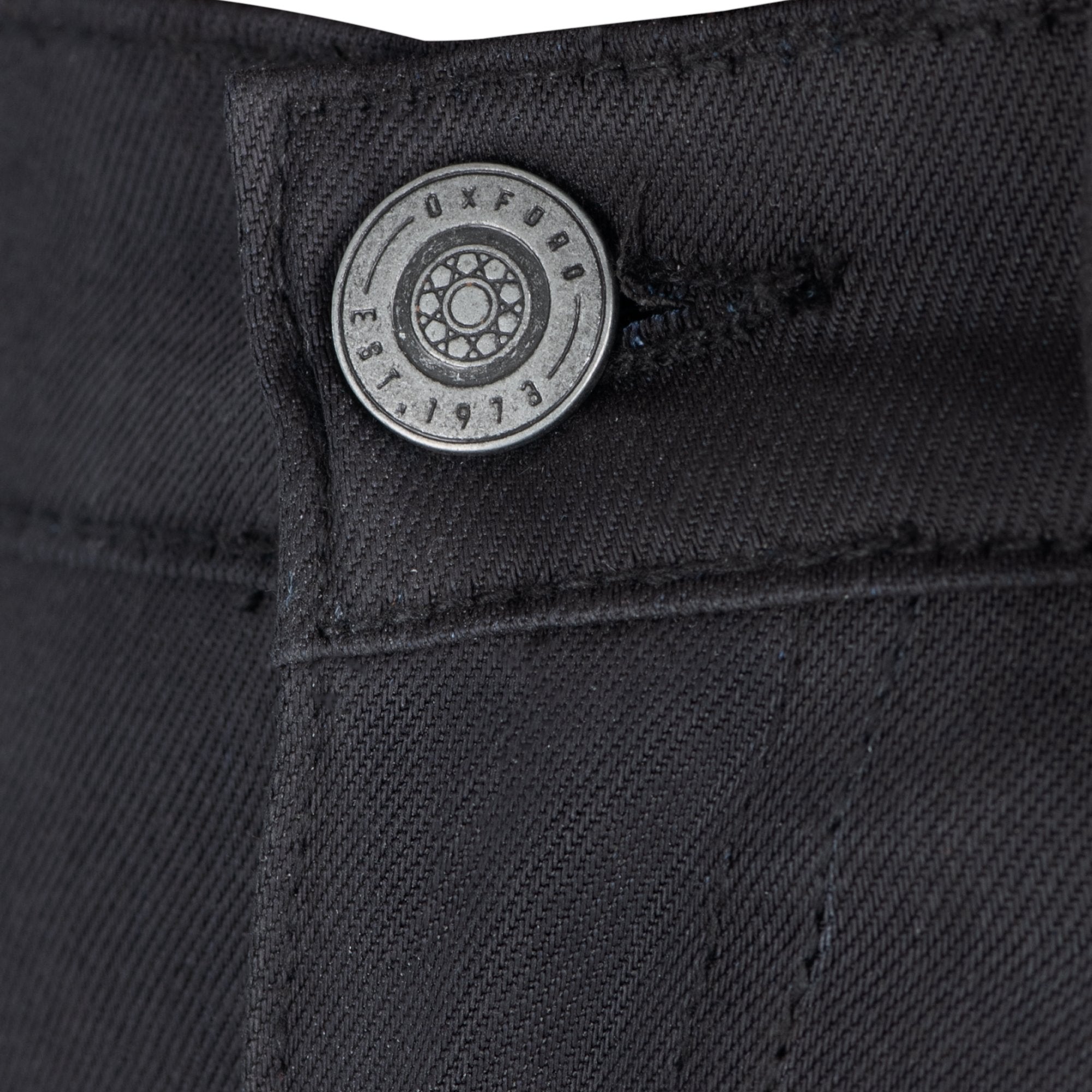 Oxford Oa Waxed Mc Jeans för Dam Svart Standard längd