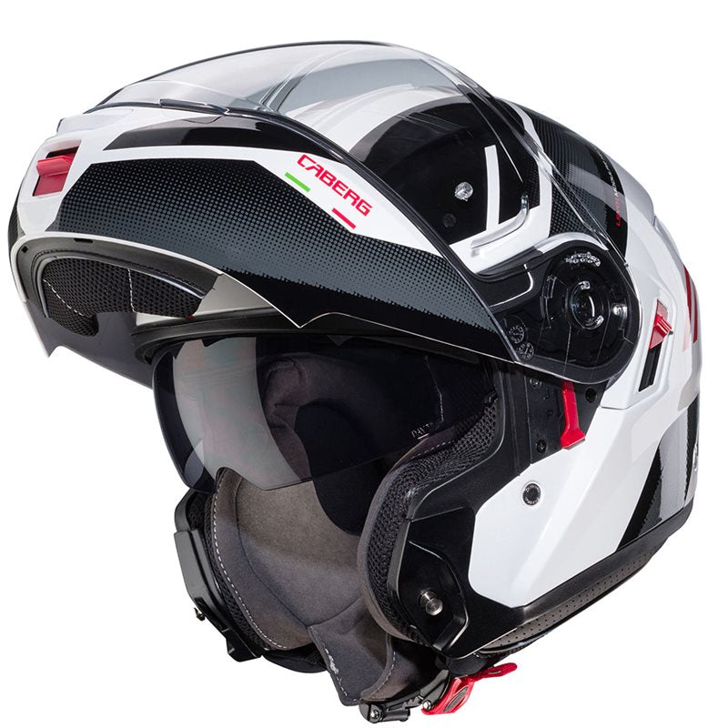 CABERG MC HJÄLM LEVO X MANTA VIT/ANTRACIT/SVART/RÖD