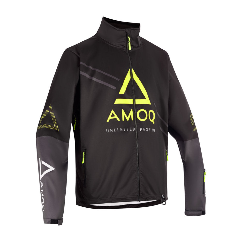 AMOQ Apex Racing Skoterjacka Svart/Grå/Hivis