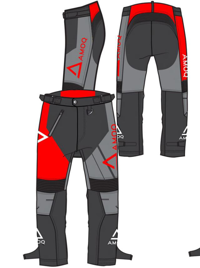 AMOQ Snowcross Skoterbyxor Svart/Röd