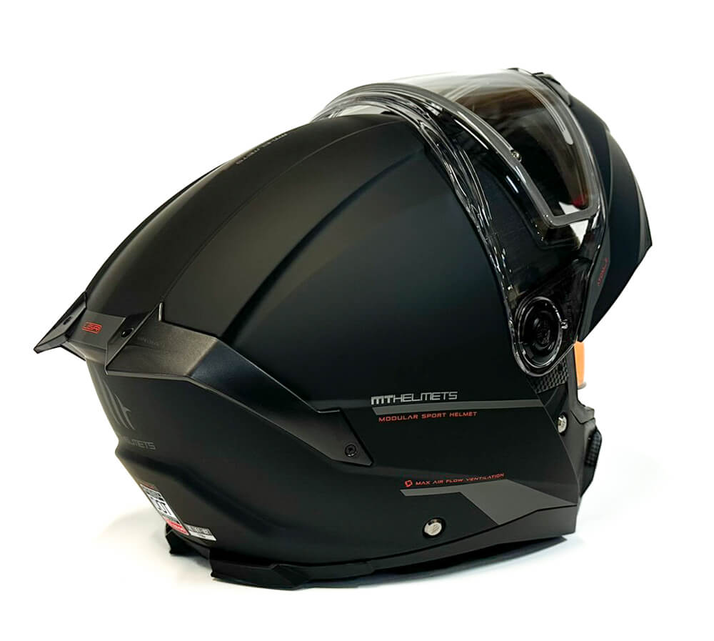 MT Atom 2 Öppningsbar Skoterhjälm med Elvisir Mattsvart