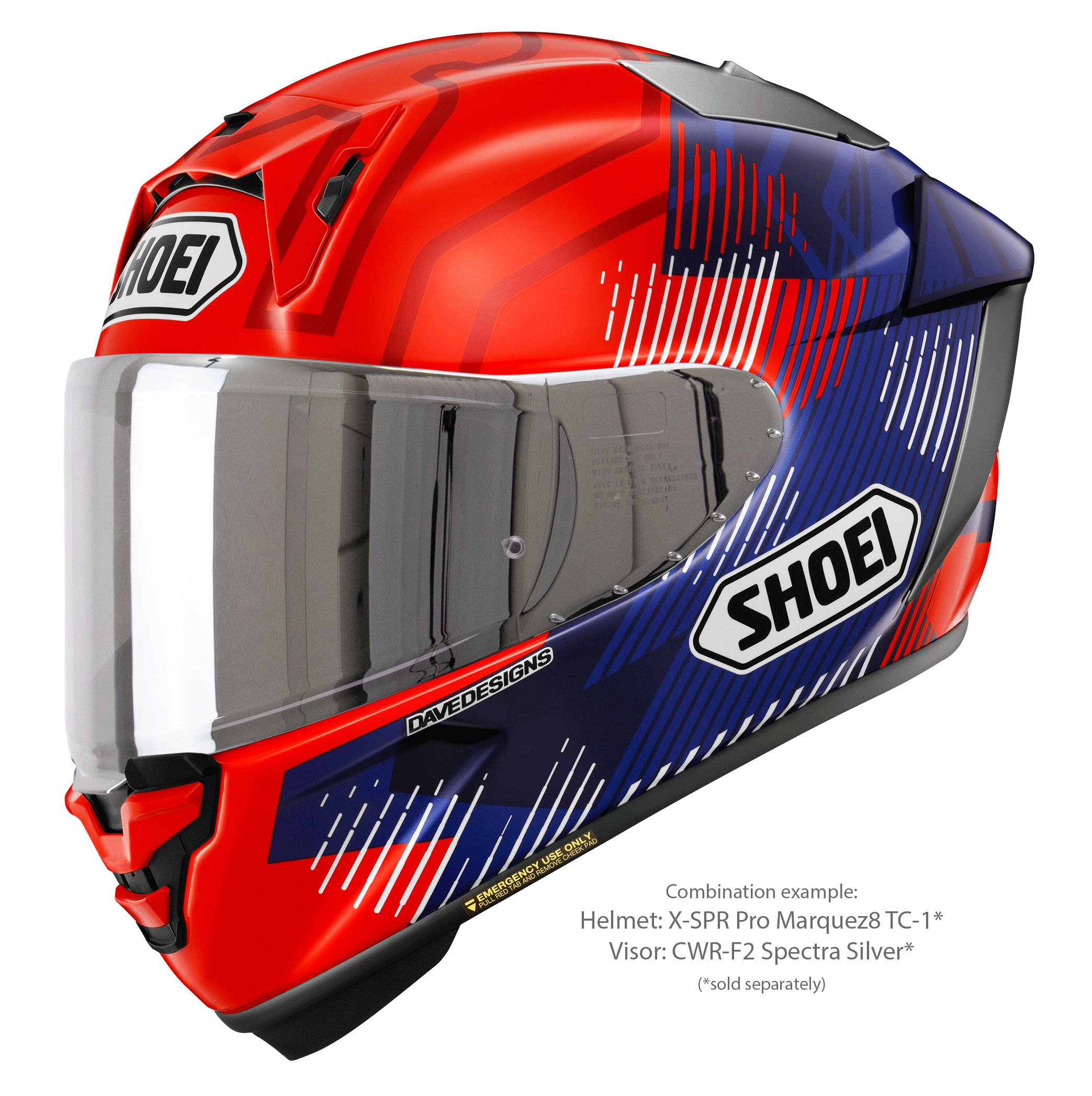 Shoei Visir NXR 2- CWR-F2PN Spectra Fire Orange