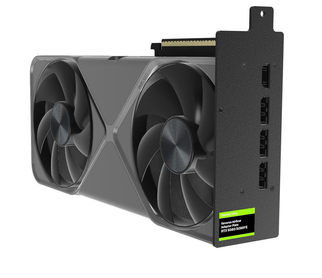 Adapterplatta för omvänt luftflöde – kompatibel med RTX 5080 / 5090 FE & Fractal Terra (Notch 1)
