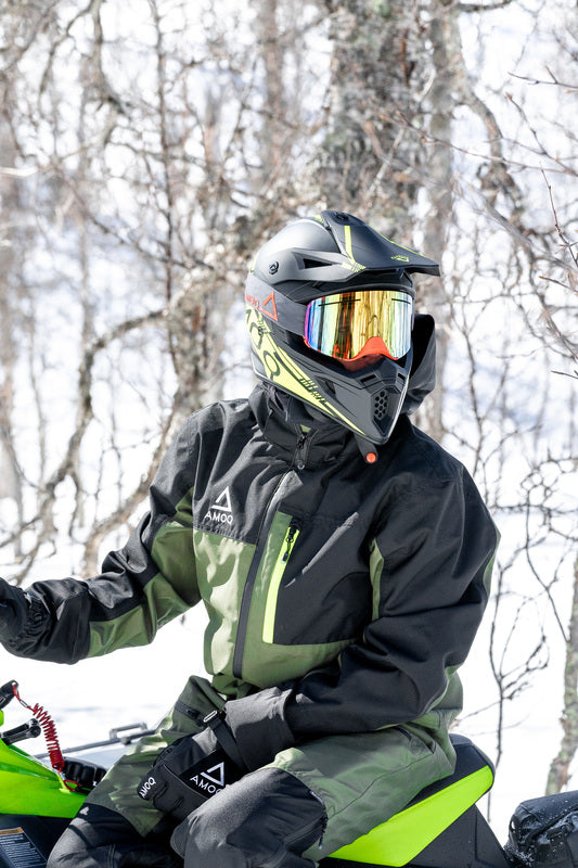 AMOQ Dynamic Overall Fodrad Svart/Militärgrön/Hivis