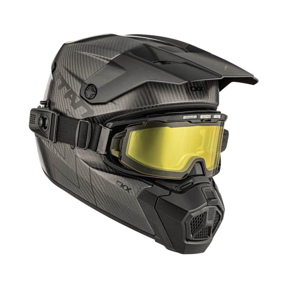 CKX Hjälm Titan AMS Matt Carbon + Eluppvärmda Brillor