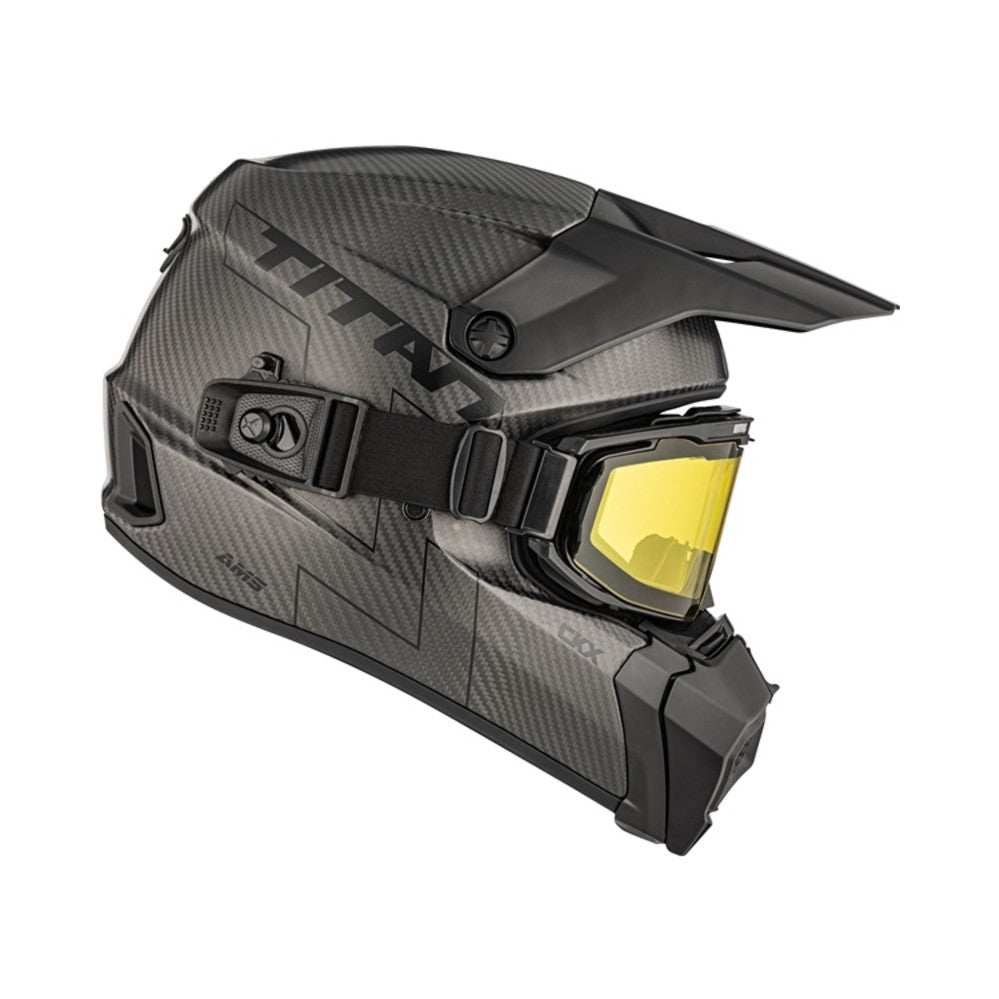 CKX Hjälm Titan AMS Matt Carbon + Eluppvärmda Brillor