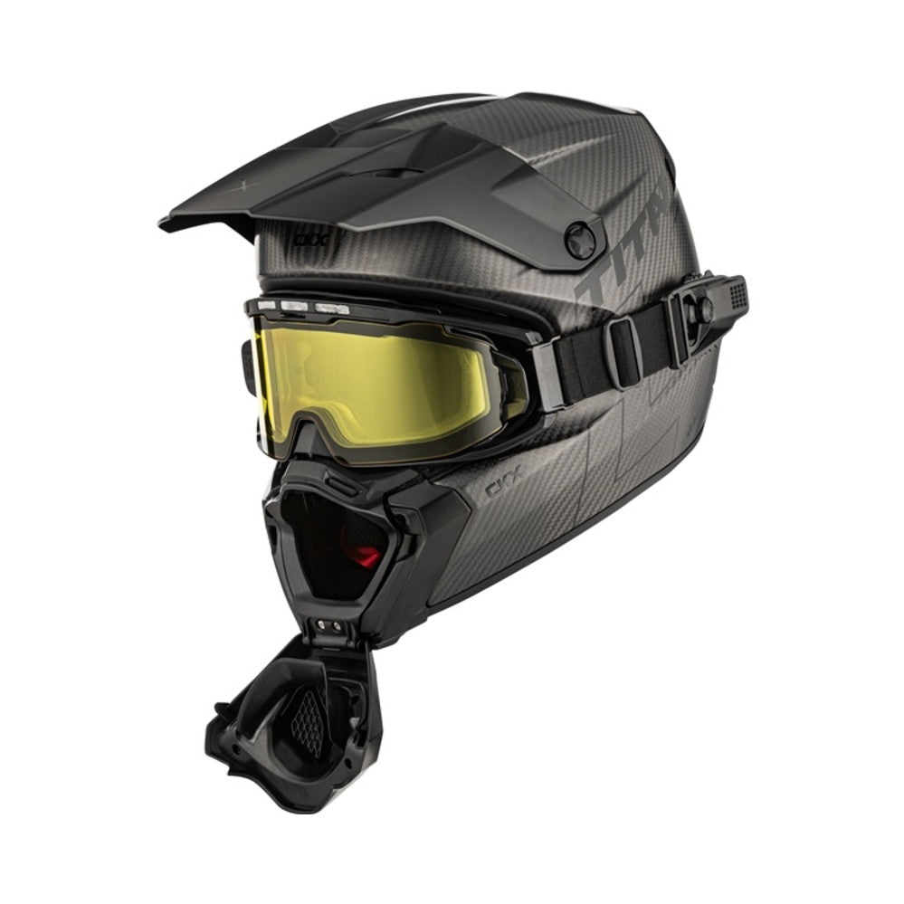 CKX Hjälm Titan AMS Matt Carbon + Eluppvärmda Brillor