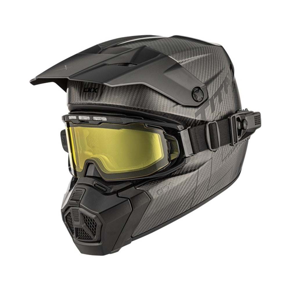 CKX Hjälm Titan AMS Matt Carbon + Eluppvärmda Brillor