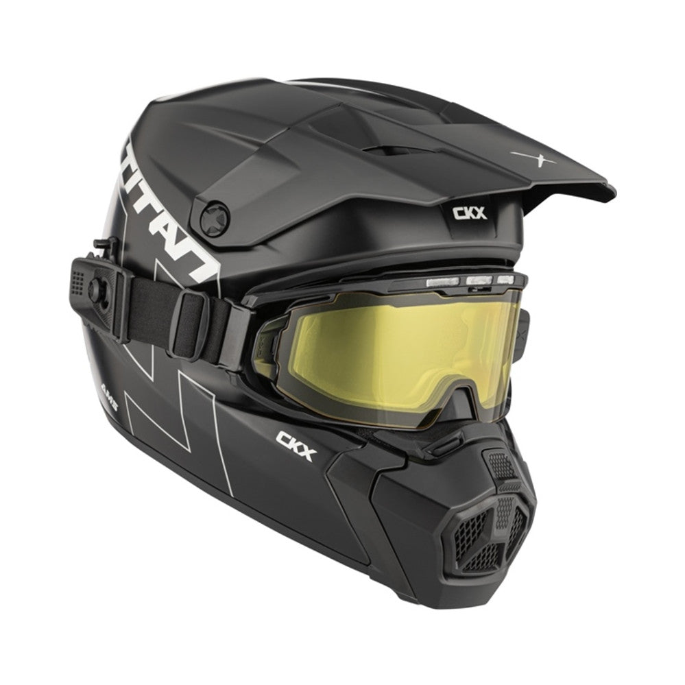 CKX Hjälm Titan AMS Matt Svart + Brillor