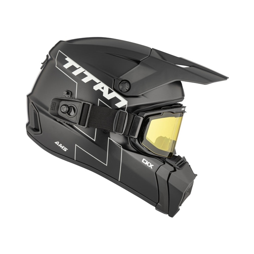CKX Hjälm Titan AMS Matt Svart + Brillor