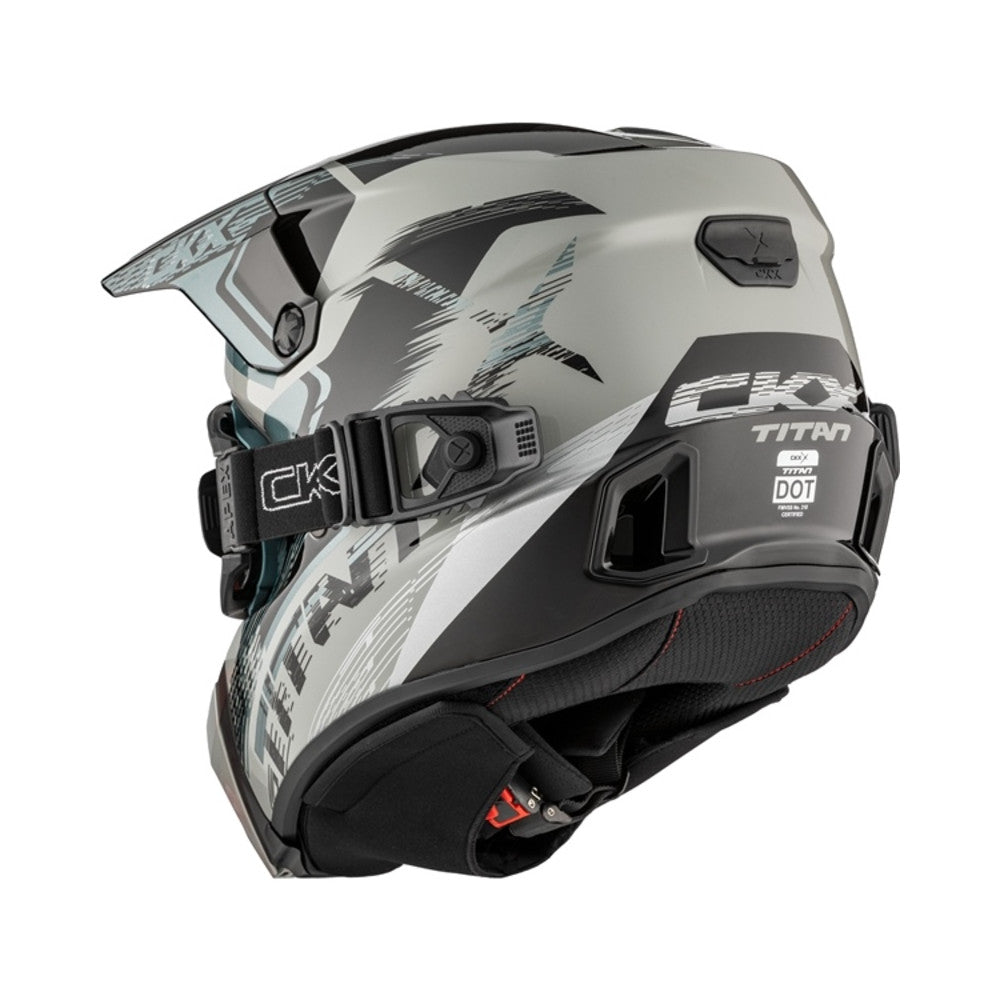 CKX Hjälm Titan AMS Concordia Grå Glansig + Brillor
